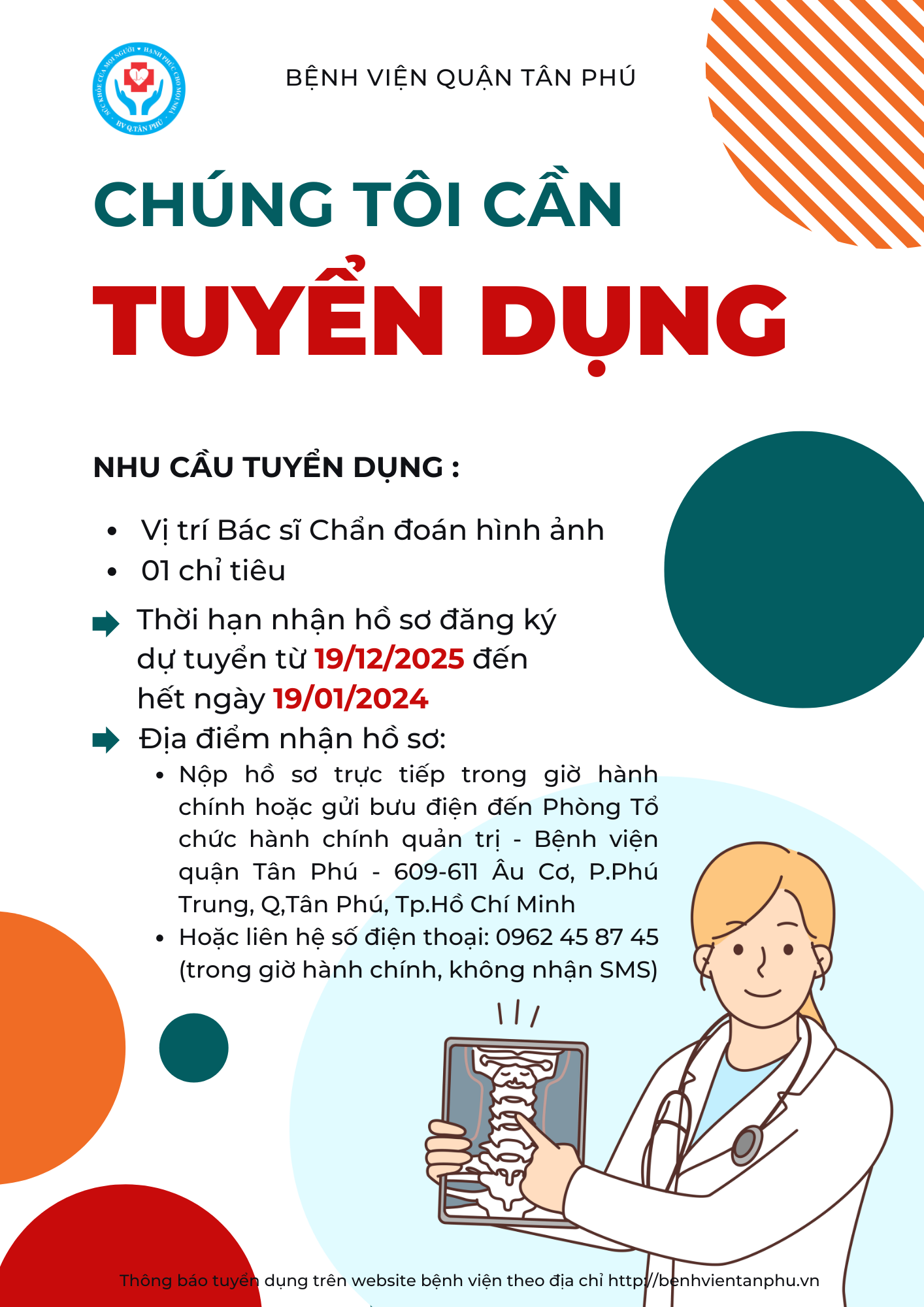 Thông báo tuyển dụng Bác sĩ Chẩn đoán hình ảnh