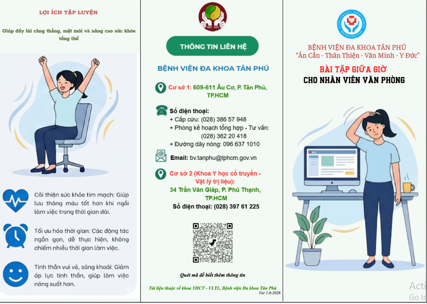 Bài tập giữa giờ cho nhân viên văn phòng