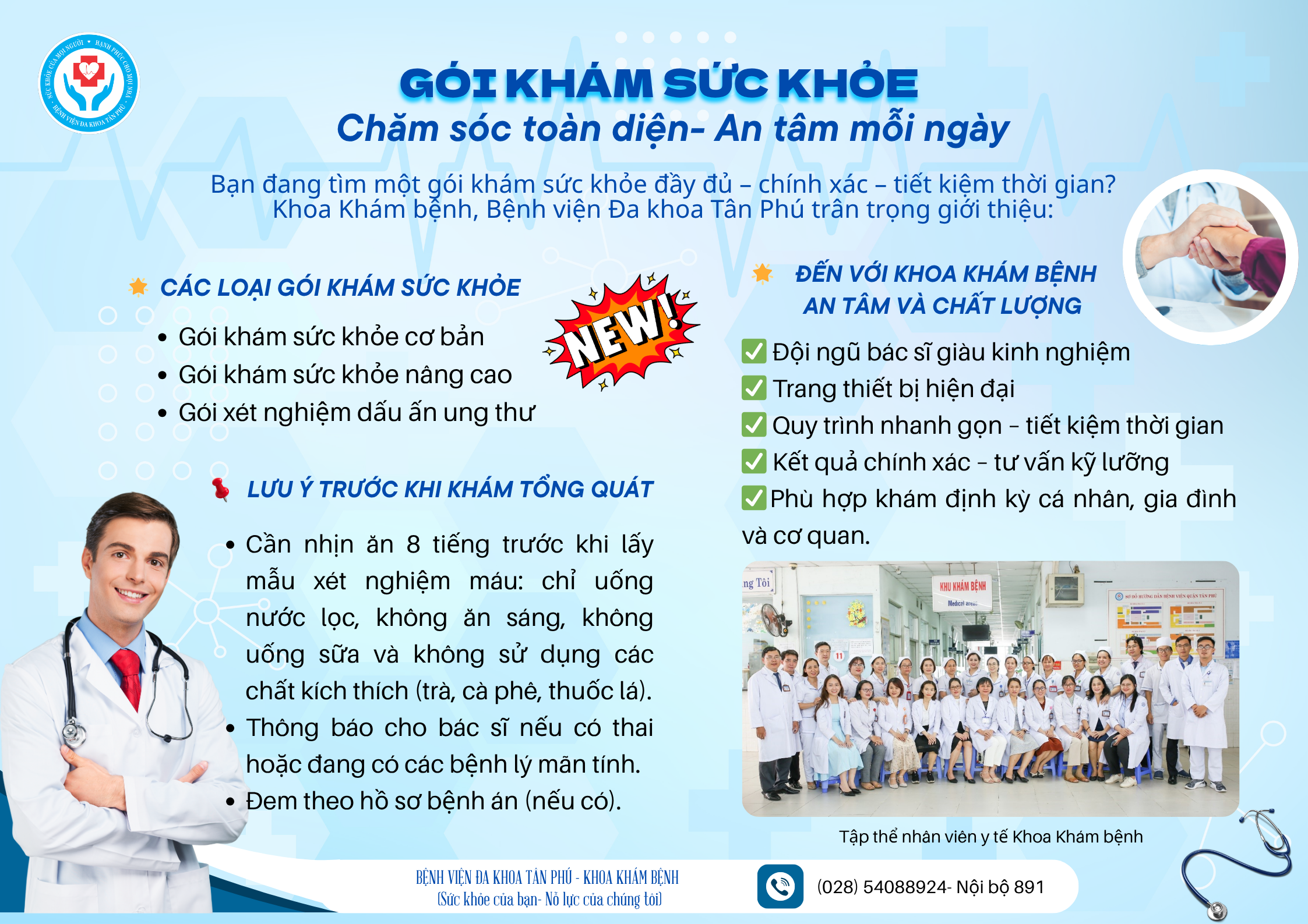 CÁC GÓI KHÁM SỨC KHỎE NĂM 2026