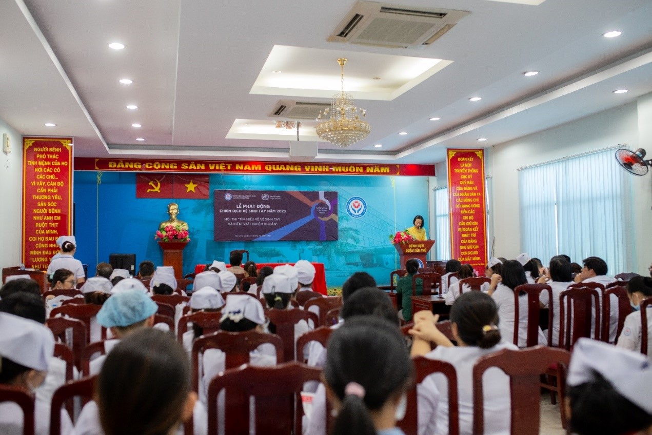 LỄ PHÁT ĐỘNG CHIẾN DỊCH VỆ SINH TAY NĂM 2023 Chủ đề: “Cùng nhau tăng tốc hành động bảo vệ sự sống – Hãy vệ sinh tay”