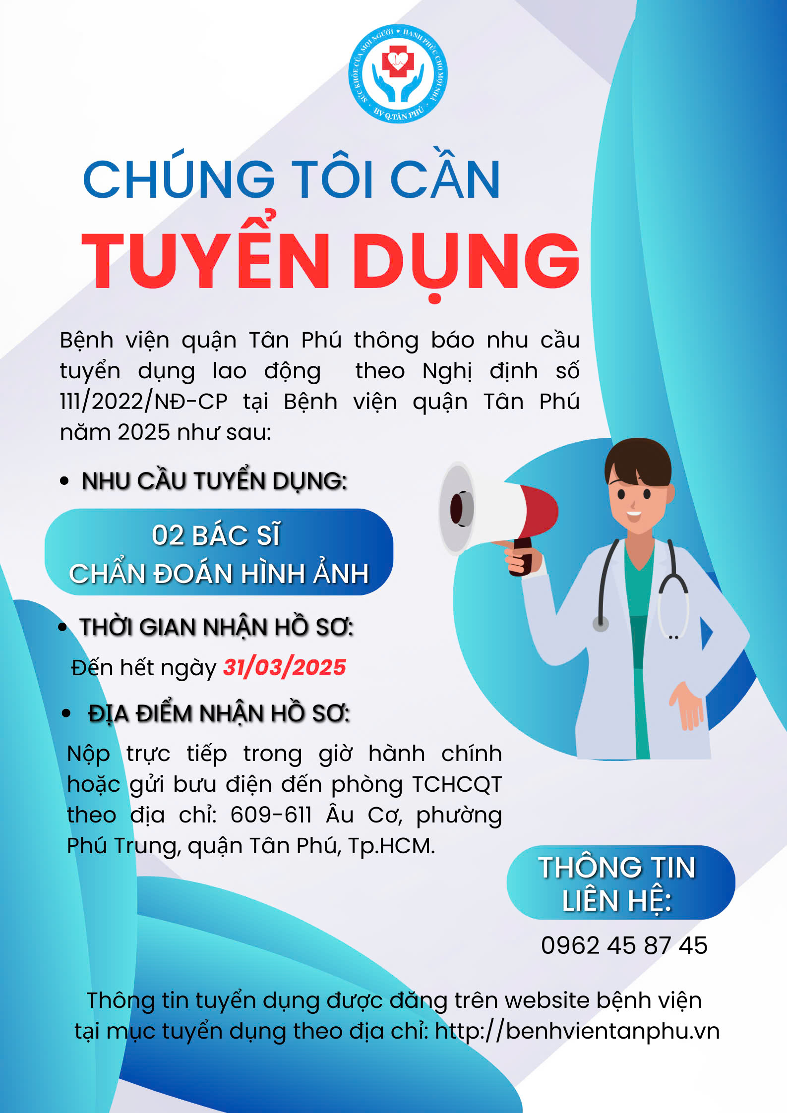 Tuyển dụng Bác sĩ Chấn đoán hình ảnh