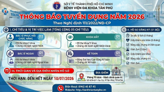 thong bao ve nhu cau tuyen dung lao dong theo nghi dinh 1112022nd cp tai benh vien da khoa tan phu nam 2026