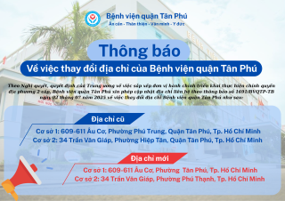 thong bao ve viec thay doi dia chi cua benh vien quan tan phu